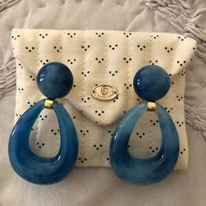 Sezane Blue and Gold Earrings